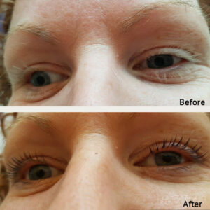 Before and after lash treatments in Didcot, Oxfordshire